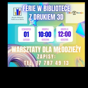 Ferie w Bibliotece z drukiem 3D