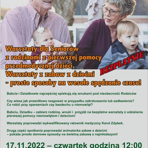 Bezpłatne warsztaty z pierwszej pomocy dla babć i dziadków – bezpieczeństwo wnucząt