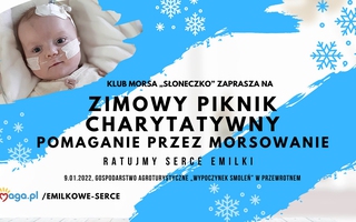 Zimowy piknik charytatywny. Pomaganie przez morsowanie: Ratujmy serce Emilki