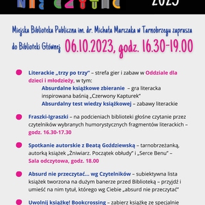 Noc Bibliotek 2023 „Absurd nie czytać”