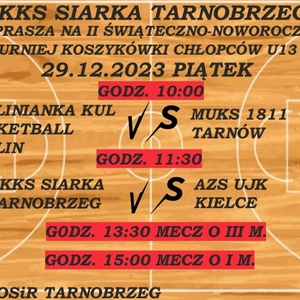 II Świąteczno-Noworoczny Turniej Koszykówki Chłopców U13