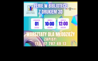 Ferie w Bibliotece z drukiem 3D