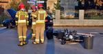Zderzenie osobówki z motocyklem w Furmanach. Jedna osoba w szpitalu [FOTO]