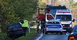 Wypadek na drodze Tarnobrzeg - Stalowa Wola. Mężczyzna zasłabł za kierownicą [ZDJĘCIA]