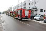Pożar w budynku jednostki Policji - ćwiczenia przeciwpożarowe