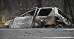 Tragedia na krajowej "9"  na trasie Tarnobrzeg - Nowa Dęba. Jedna osoba nie żyje, osobowy fiat doszczętnie spłonął [FOTO]
