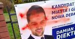 W Rozalinie w gminie Nowa Dęba ktoś zniszczył banery wyborcze Damiana Diektiarenki