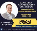 Live chat z prezydentem Tarnobrzega w poniedziałek 2. grudnia br. |