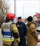 Pożar w Komendzie Miejskiej Policji w Tarnobrzegu - ćwiczenia