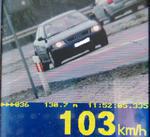 Jechała w obszarze zabudowanym z prędkością 103 km/h