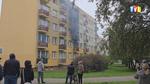POŻAR W BLOKU PRZY ULICY MATEJKI W TARNOBRZEGU